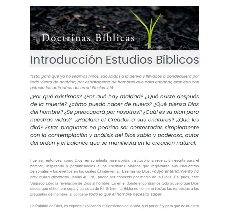 Introducción a las doctrinas​